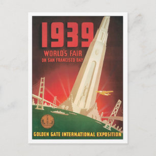 Vintage Weltausstellung San Francisco Postkarte