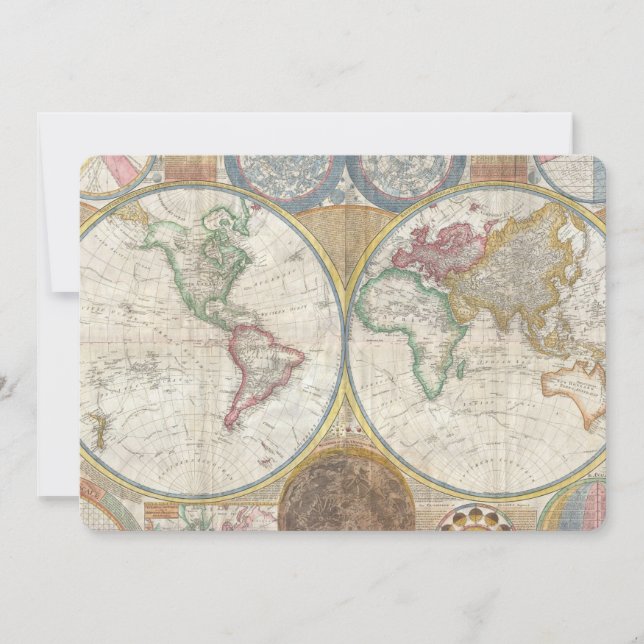 Vintage WELTKARTE (Vorderseite)