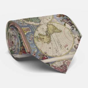 Vintage Weltkarte (1665) Krawatte