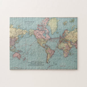 Vintage Weltkarte (1912)
