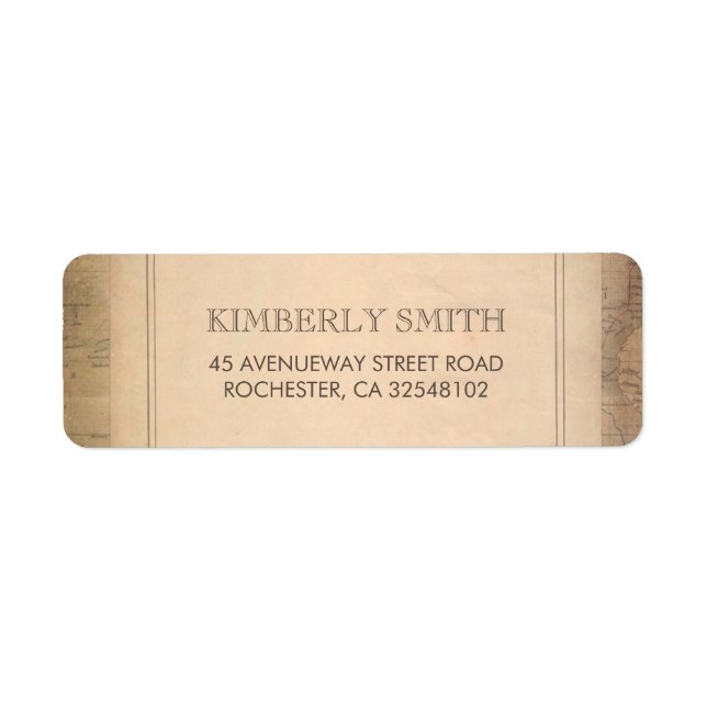 Vintage Weltkarte Alte Hochzeit (Vorne)