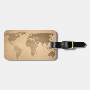 Vintage Weltkarte Gepäckanhänger