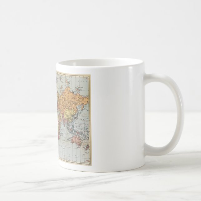 Vintage Weltkarte Kaffeetasse (Rechts)