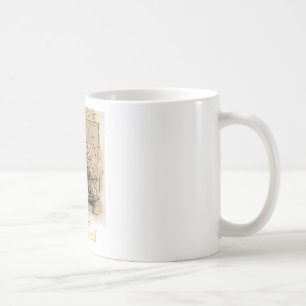 Vintage Weltkarte Kaffeetasse