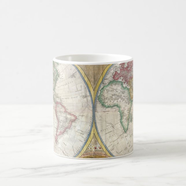 Vintage WELTKARTE Kaffeetasse (Mittel)