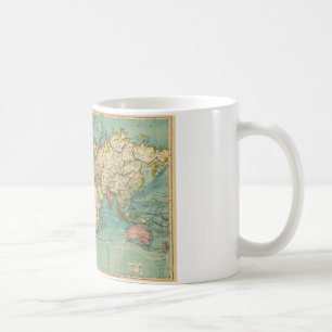 Vintage Weltkarte Kaffeetasse
