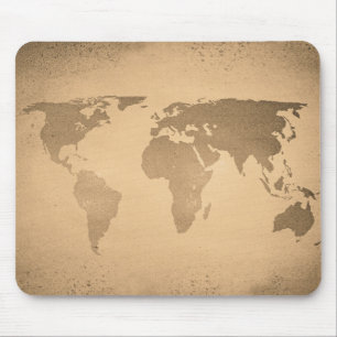 Vintage Weltkarte Mousepad