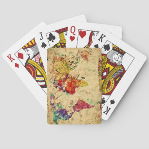 Vintage Weltkarte Spielkarten