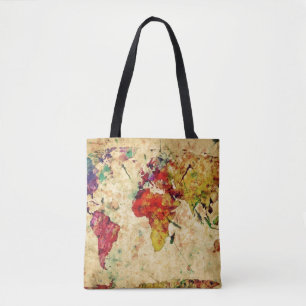 Vintage Weltkarte Tasche