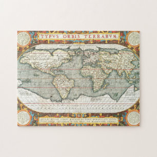 Vintage Weltkarte von Abraham Ortelius 1587-1595