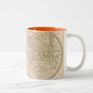 Vintage Weltkarte Zweifarbige Tasse