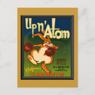 Vintage Werbeanzeige Karotten  Postkarte