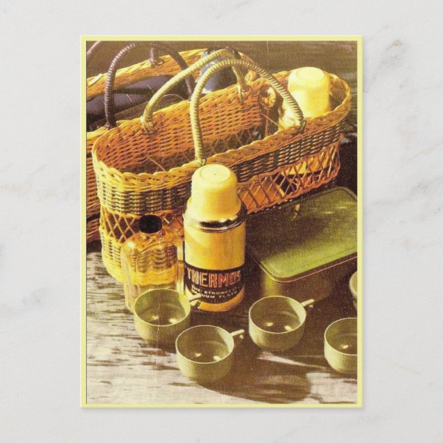 Vintage Werbeflasche Postkarte (Vorderseite)