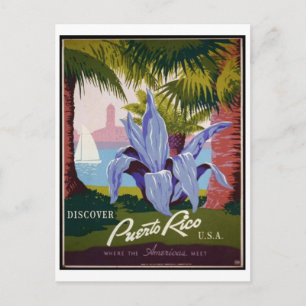 Vintage-Werbeplakat-Postkarte Postkarte