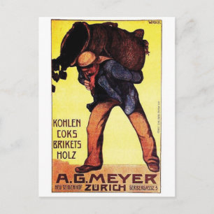 Vintage-Werbeplakat-Postkarte Postkarte
