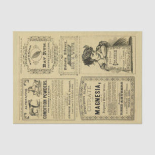Vintage Werbezeitenwerbung Seidenpapier