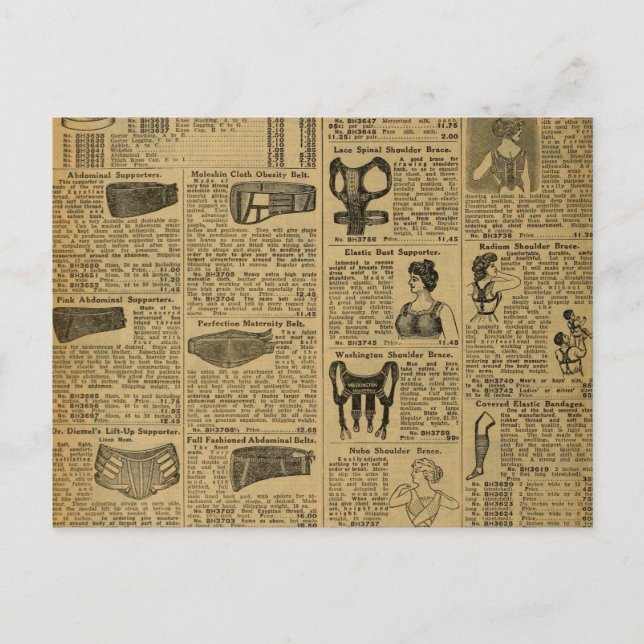 Vintage Werbezeitungen Postkarte (Vorderseite)