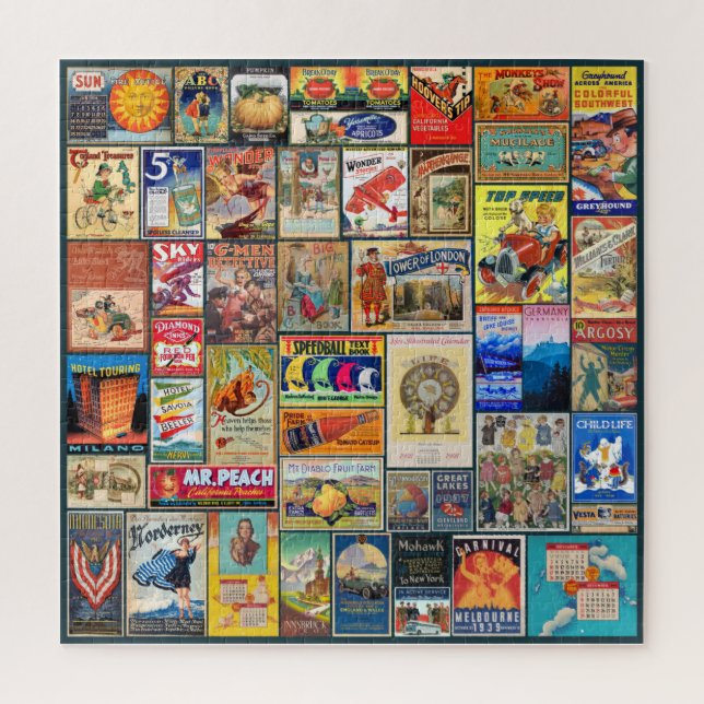 VINTAGE WERBSKOLLAGE, VERPACKT! (Vertikal)