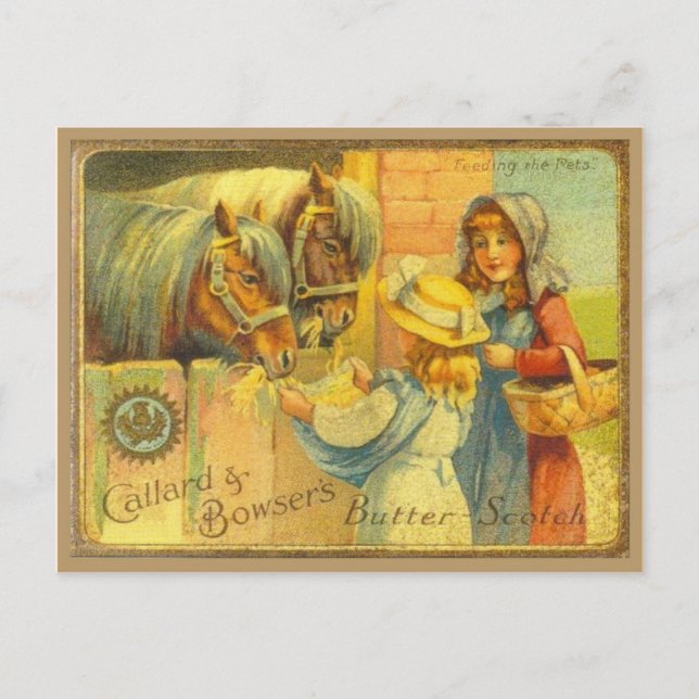 Vintage Werbung, Callard und Bowser Butterscot Postkarte (Vorderseite)