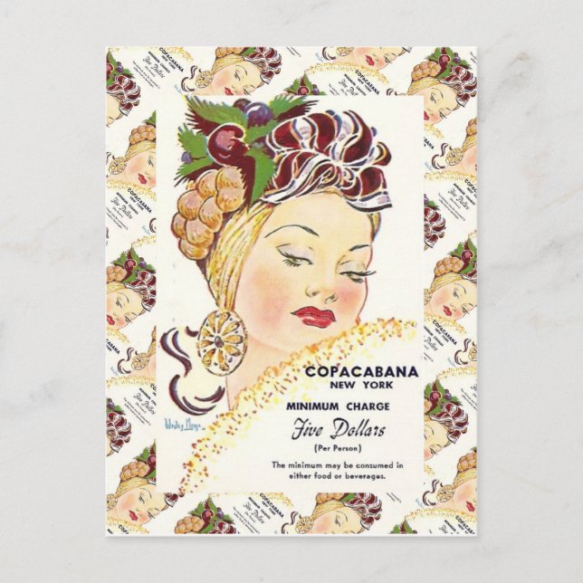 Vintage Werbung, Copacabana, New York Postkarte (Vorderseite)