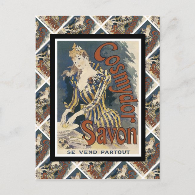 Vintage Werbung, französische Seife Postkarte (Vorderseite)