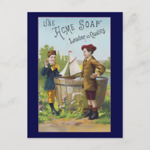 Vintage-Werbung für Acme Soap Postkarte