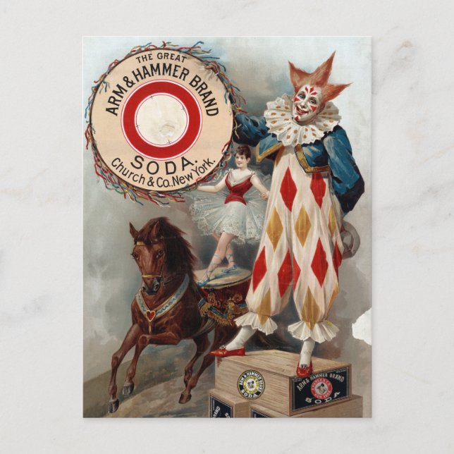 Vintage Werbung für arm & hammer Soda Postkarte (Vorderseite)