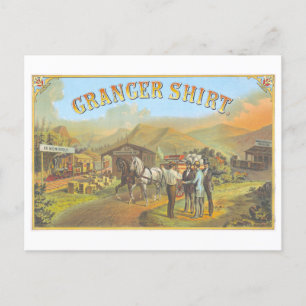 Vintage-Werbung für Granger Herrenhemd Postkarte