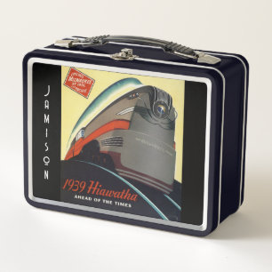 Vintage Werbung für Hiawatha-Züge Metall Brotdose