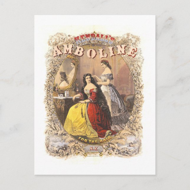 Vintage Werbung für Kendall's Amboline Postkarte (Vorderseite)