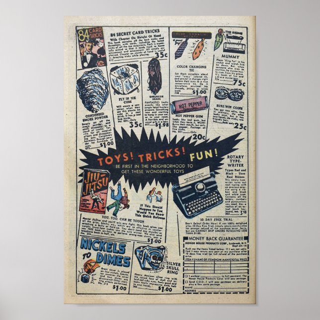 Vintage Werbung Poster (Vorne)