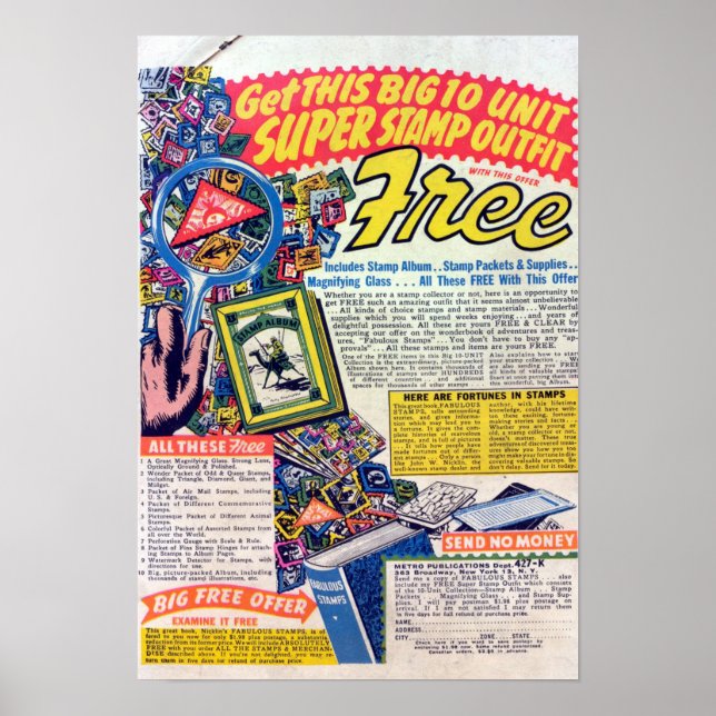 Vintage Werbung Poster (Vorne)