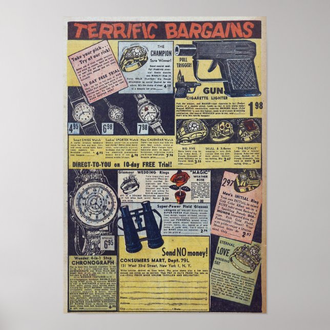 Vintage Werbung Poster (Vorne)