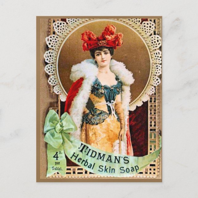 Vintage Werbung, Tidmans Kräuterhautseife Postkarte (Vorderseite)