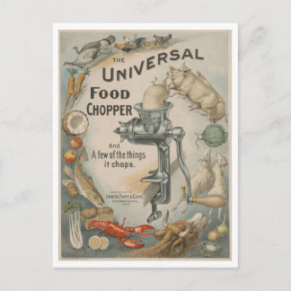 Vintage Werbung Universell Food Chopper Postkarte