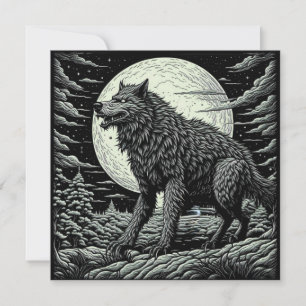Vintage Werewolf Kunst und Kultur
