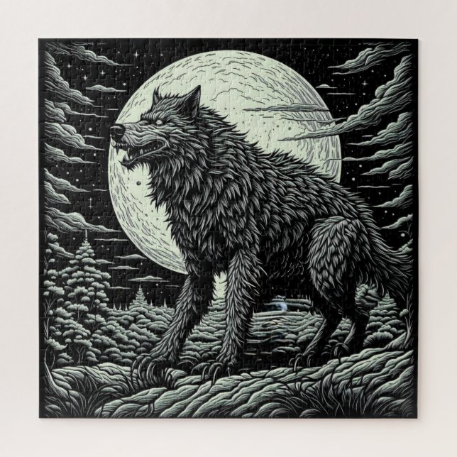 Vintage Werewolf Kunst und Kultur (Vertikal)