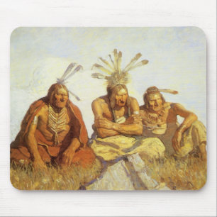 Vintage West, Guardians War or Peace von NC Wyeth Mousepad