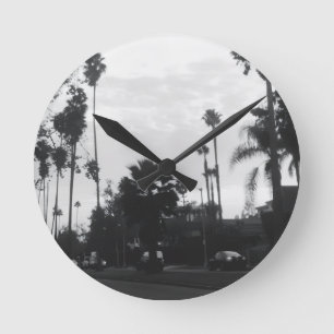 Vintage West Hollywood, Los Angeles, Kalifornien Runde Wanduhr