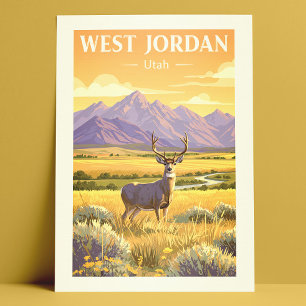 Vintage West Jordan Utah Postkarte
