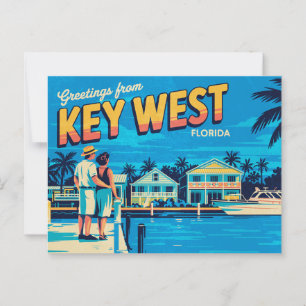 Vintage West-Postkarte   Grüße aus Postkarte