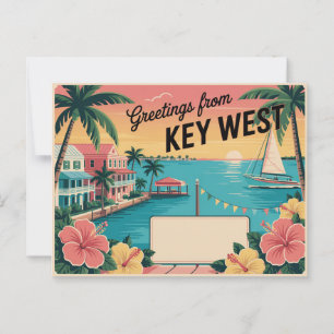 Vintage West-Postkarte   Grüße aus Postkarte
