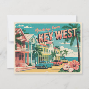 Vintage West-Postkarte Grüße aus Postkarte