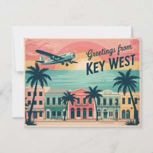 Vintage West-Postkarte   Grüße aus Postkarte