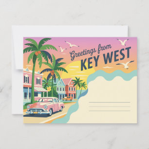 Vintage West-Postkarte Grüße aus Postkarte