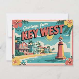 Vintage West-Postkarte Grüße aus Postkarte