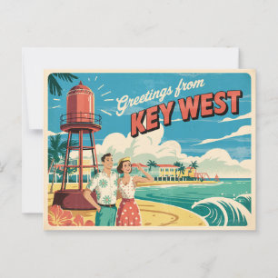 Vintage West-Postkarte Grüße aus Postkarte