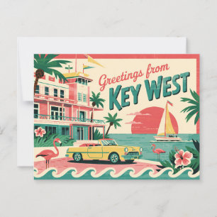 Vintage West-Postkarte   Grüße aus Postkarte