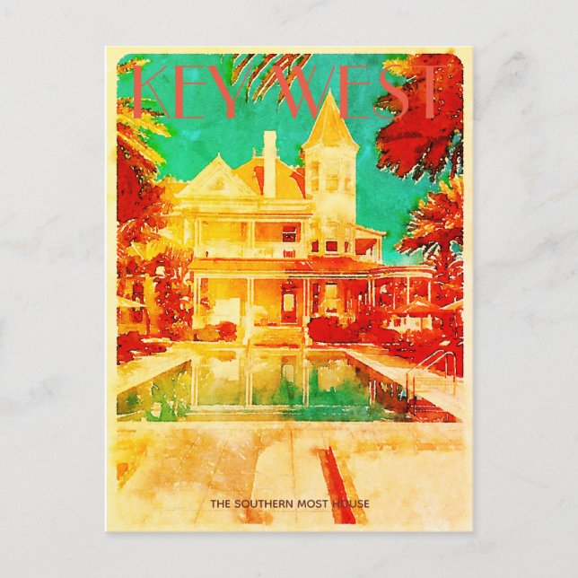 Vintage West Travel Postkarte (Vorderseite)