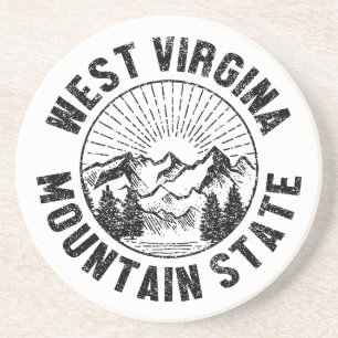 Vintage West Virginia Getränkeuntersetzer